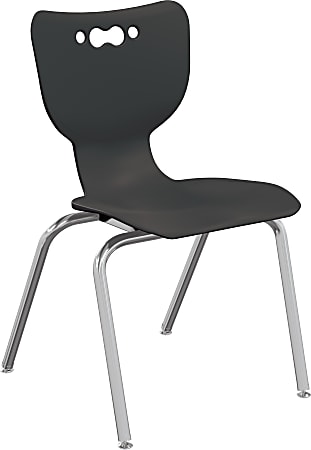 MooreCo Hierarchy Armless Chair, 18" Seat Height, Black
