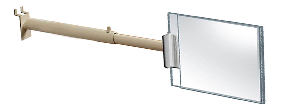 Azar Displays 2-Sided Aisle Acrylic Sign Holders With Telescopic Grippers, 4"H x 6"W x 1/4"D, Clear, Pack Of 4 Holders