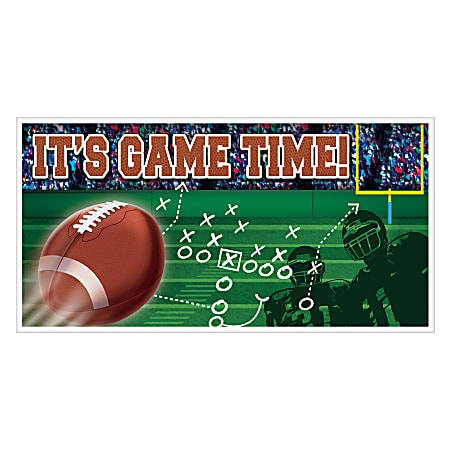 Amscan Football Banner, 65" x 33", 1 Banner Per Pack, Set Of 6 Packs