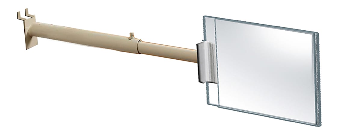 Azar Displays 2-Sided Aisle Acrylic Sign Holders With Telescopic Grippers, 5"H x 7"W x 1/4"D, Clear, Pack Of 4 Grippers