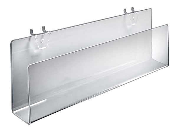 Azar Displays Acrylic Holders, 5"H x 13-1/2"W x 1-1/2"D, Clear, Pack Of 2 Holders