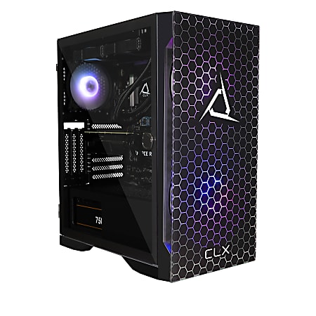 CLX SET TGMSETRTH1648BM Liquid-cooled Desktop PC, Intel Core i7 11700KF 3.60GHz 8-Core, 16GB, 3TB HD, NVIDIA GeForce RTX 3070 Ti 8GB