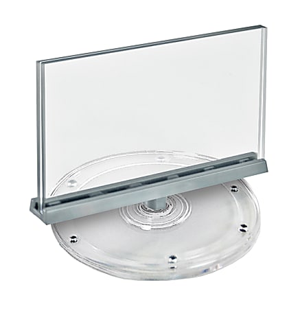 Azar Displays Revolving Acrylic Horizontal 2 Sided Sign Holders 6 34 x ...