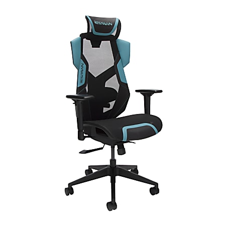 RESPAWN FLEXX Mesh Gaming Chair With Lumbar Support,Ergonomic Gaming Chair with Recline/Tilt Tension Controls, Adjustable Arms, 300lb Max Weight With Wheels for Computer/Desk/Office -Teal