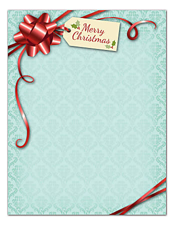 Great Papers!® Holiday Stationery, 8 1/2" x 11", Peppermint Twist, Pack Of 80 Sheets