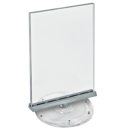 Azar Displays Revolving Sign Holder Acrylic Vertical Two Sided ...