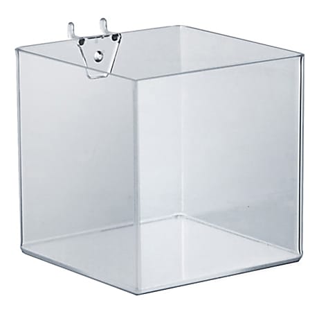 Azar Displays Brochure Holder Cubes, Small Size, 5" x 5" x 5", Clear, Pack Of 4