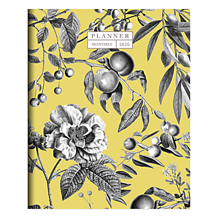 2025 TF Publishing Medium Monthly Planner, 6-1/2” x 8”, Beyond the Pale Yellow, January To December