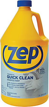 Zep Quick Clean Disinfectant, Fresh Scent, 1 Gallon, Carton Of 4 Jugs