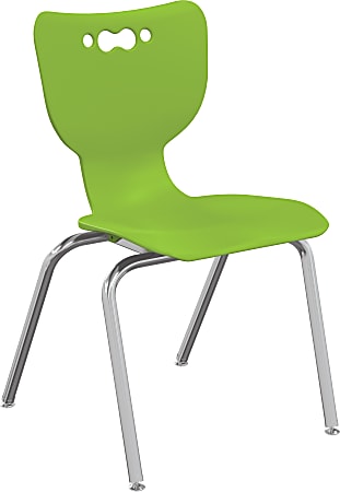 MooreCo Hierarchy Armless Chair, 18" Seat Height, Green