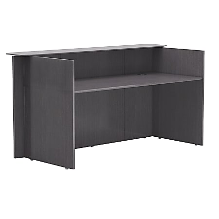 Forward Furniture Diamond 80"W Reception Desk, Appalachian Smoke