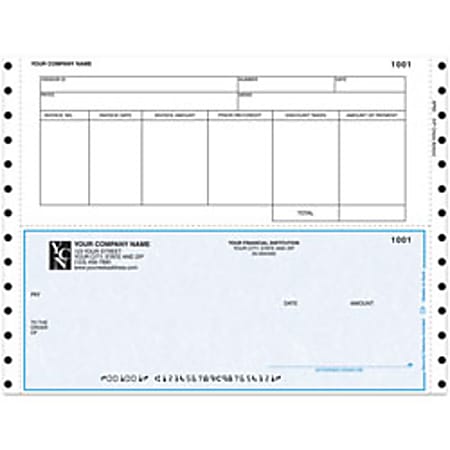 Custom Continuous Accounts Payable Checks For One Write Plus®, 9 1/2" x 7", Box Of 250