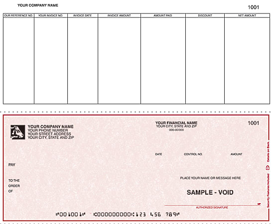 Custom Continuous Accounts Payable Checks For Great Plains®, 9 1/2" x 7", Box Of 250