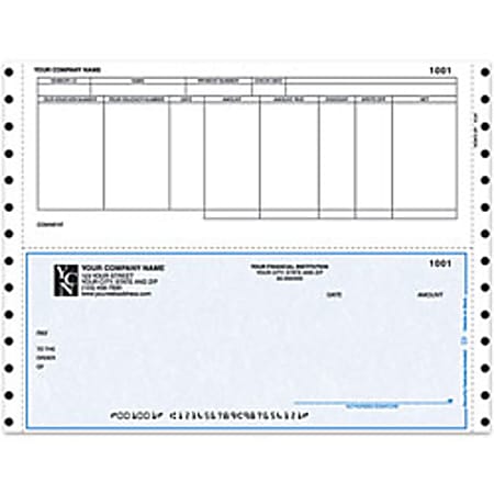 Continuous Accounts Payable Checks For Dynamics®, 9 1/2" x 7", Box Of 250, AP70, Bottom Voucher