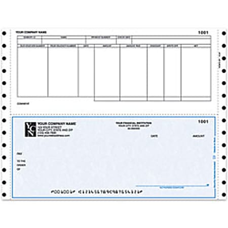Custom Continuous Accounts Payable Checks For Dynamics®, 9 1/2" x 7", Box Of 250