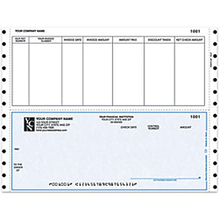 Continuous Accounts Payable Checks For Dynamics®, 9 1/2" x 7", Box Of 250, AP78, Bottom Voucher