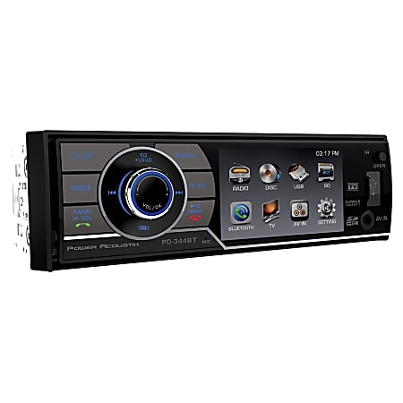 Power Acoustik PD-344B Car DVD Player - 3.4" LCD - 68 W RMS - Single DIN