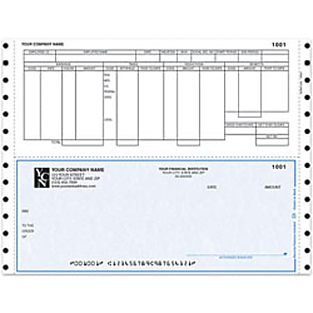 Custom Continuous Payroll Checks For Dynamics®/Great Plains®/Microsoft®, 9 1/2" x 7", Box Of 250