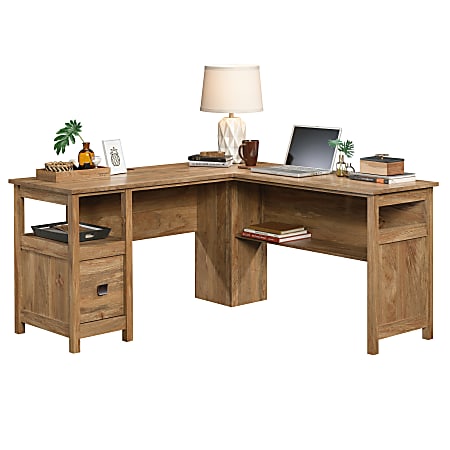 Sauder® Cannery Bridge 59"W L-Shaped Corner Desk, Sindoori Mango