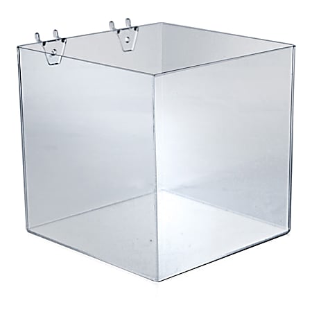 Azar Displays Brochure Holder Cubes, Medium Size, Clear, Pack Of 4