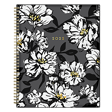 Blue Sky™ Weekly/Monthly Planner, 8-1/2" x 11", Baccara Dark, January To December 2022, 110211