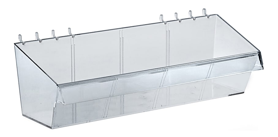 Azar Displays Divider Bins, Small Size, Clear, Pack Of 4