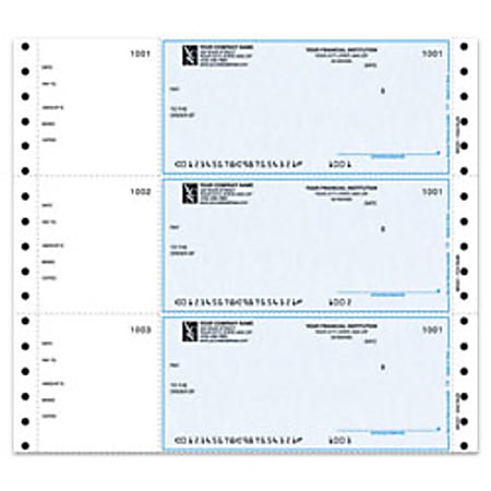 Custom Continuous Multipurpose Wallet Checks For 9 1/2" x 2 5/6", MECA®, 9 1/2" x 2 5/6", Box Of 250