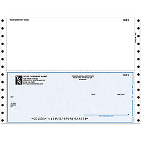 Continuous Multipurpose Voucher Checks For Great Plains®, 9 1/2" x 7", Box Of 250, MP87, Bottom Voucher