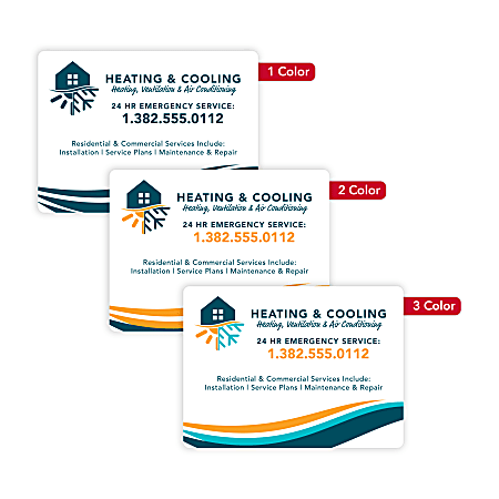Custom Printed Outdoor Weatherproof 1-, 2- Or 3-Color Labels And Stickers, 2-15/16" x 4" Rectangle, Box Of 250 Labels