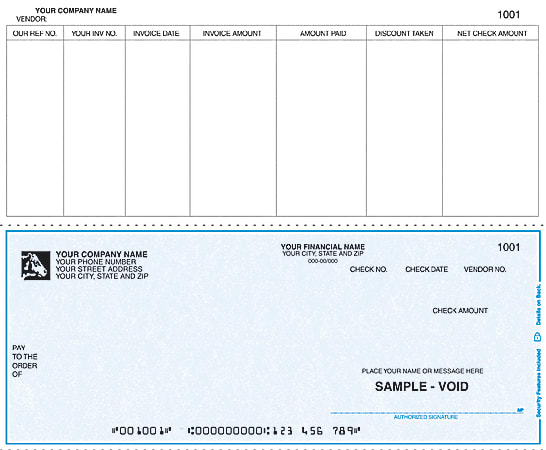 Custom Continuous Accounts Payable Checks For Sage Peachtree®, 9 1/2" x 7", 2-Part, Box Of 250, C2-AP34J