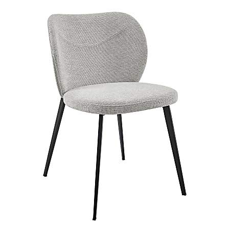 Eurostyle Markus Fabric Side Accent Chairs, Light Gray/Black, Set Of 2 Chairs