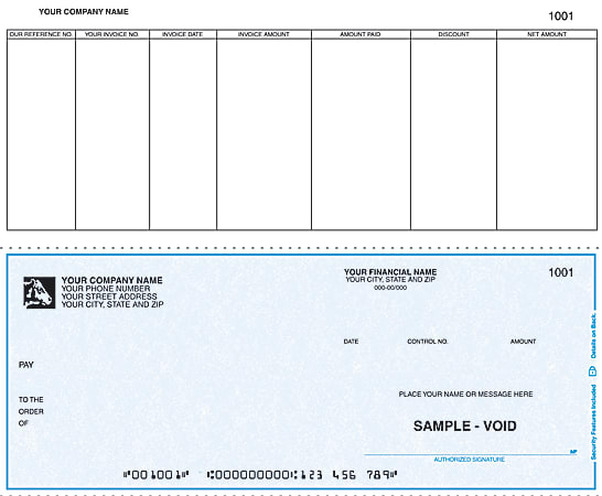 Custom Continuous Accounts Payable Checks For Great Plains®,