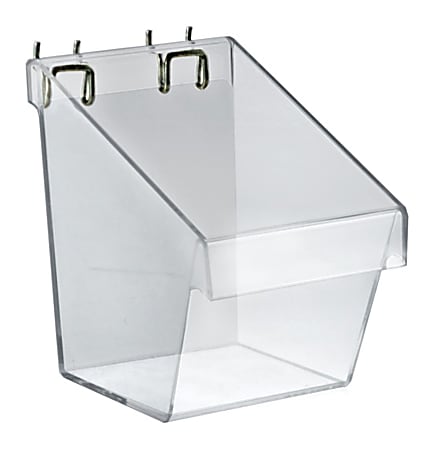 Azar Displays Open Display Buckets, Medium Size, Clear, Pack Of 4