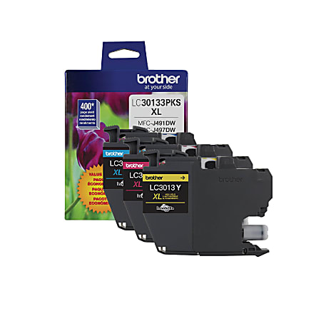 Brother® LC3013 Cyan, Magenta, Yellow Ink Cartridges, Pack Of 3, LC30133PKS