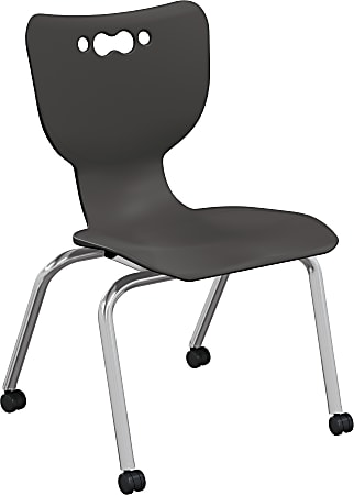 MooreCo Hierarchy No Arms Casters Chair, Black