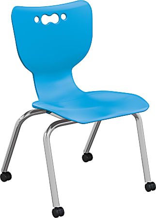 MooreCo Hierarchy No Arms Casters Chair, Blue