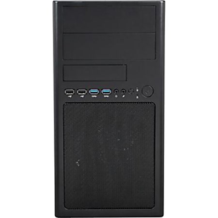 Rosewill Line-M System Cabinet - Mini-tower - Black - Steel - 5 x Bay - 2 x Fan(s) Installed - Micro ATX Motherboard Supported - 8.82 lb - 4 x Fan(s) Supported - 2 x External 5.25" Bay - 1 x External 3.5" Bay - 2 x Internal 3.5" Bay - 5x Slot(s)