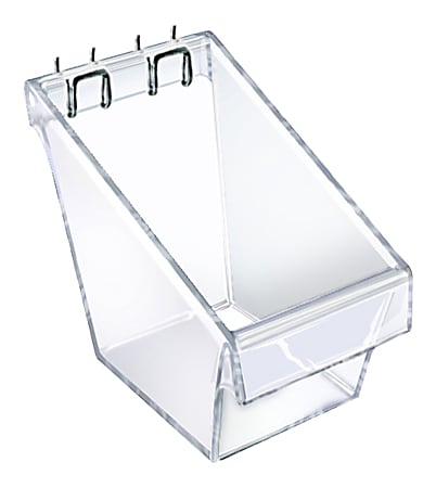 Azar Displays Display Buckets, Small Size, Clear, Pack Of 4