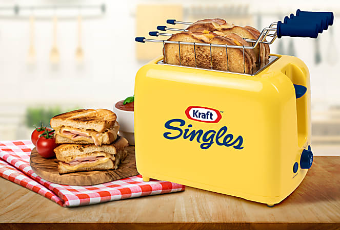 Kraft Singles Grilled Cheese Sandwich Toaster 9 H x 5 34 W x 7 14 D Yellow  - Office Depot