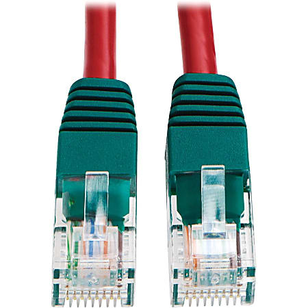 Tripp Lite Cat5e 350 MHz Crossover Molded (UTP) Ethernet Cable (RJ45 M/M) PoE Red 10 ft. (3.05 m) - 10 ft Category 5e Network Cable  - N010010RD
