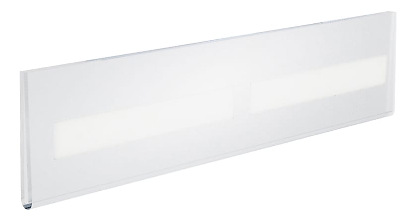 Azar Displays Acrylic U-Frame Nameplate Sign Holders, 2-1/2"H x 11-1/2"W x 3/16"D, Clear, Pack Of 10 Sign Holders