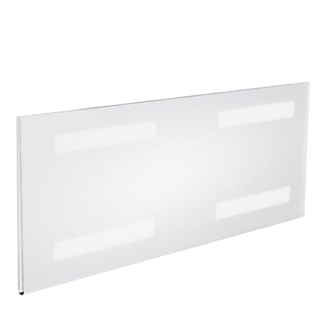 Azar Displays Acrylic Horizontal Wall-Mount Sign Holders, 6"H x 16"W x 3/8"D, Clear, Pack Of 10 Holders