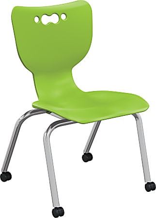 MooreCo Hierarchy No Arms Casters Chair, Green