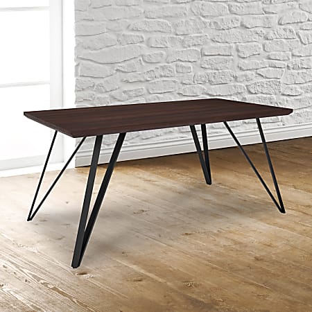 Flash Furniture Rectangular Dining Table, 29-1/4"H x 31-1/2"W x 63"D, Dark Ash