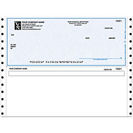 Custom Continuous Multipurpose Voucher Checks For ACCPAC®, 9 1/2" x 7", 2-Part, Box Of 250
