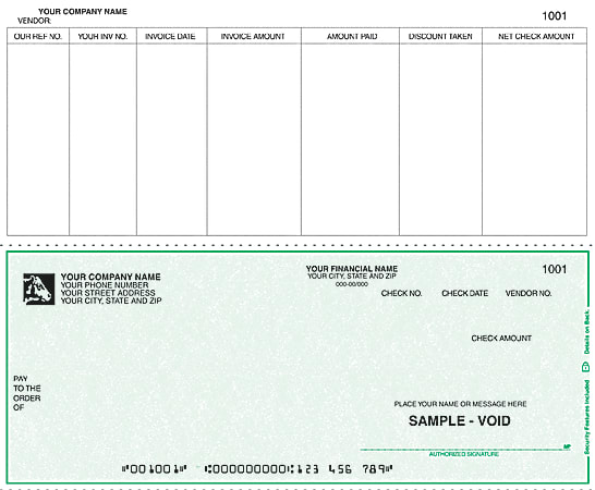 Custom Continuous Accounts Payable Checks For Sage Peachtree®, 9 1/2" x 7", 3-Part, Box Of 250
