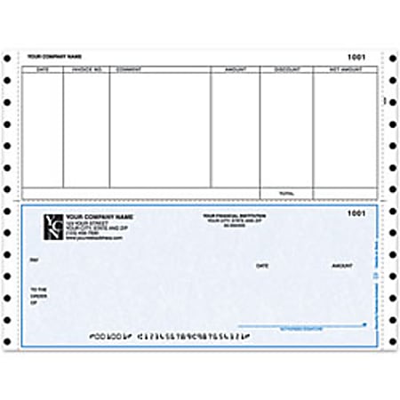 Custom Continuous Accounts Payable Checks For MAS90/MAS200/MAS500®, 9 1/2" x 7", 3-Part, Box Of 250