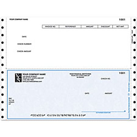 Continuous Accounts Payable Checks For DACEASY®, 9 1/2" x 7", 3-Part, Box Of 250, AP51, Bottom Voucher