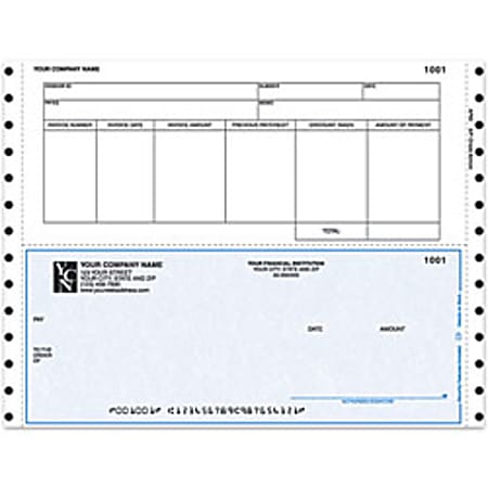 Custom Continuous Accounts Payable Checks For One Write Plus&reg;, 9 1/2" x 7", 3-Part, Box Of 250