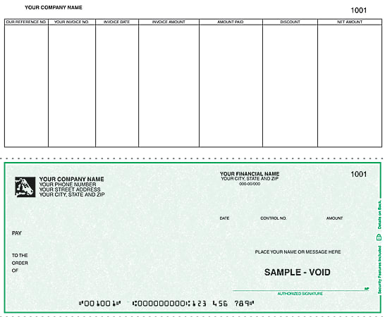 Custom Continuous Accounts Payable Checks For Great Plains®, 9 1/2" x 7", 3-Part, Box Of 250